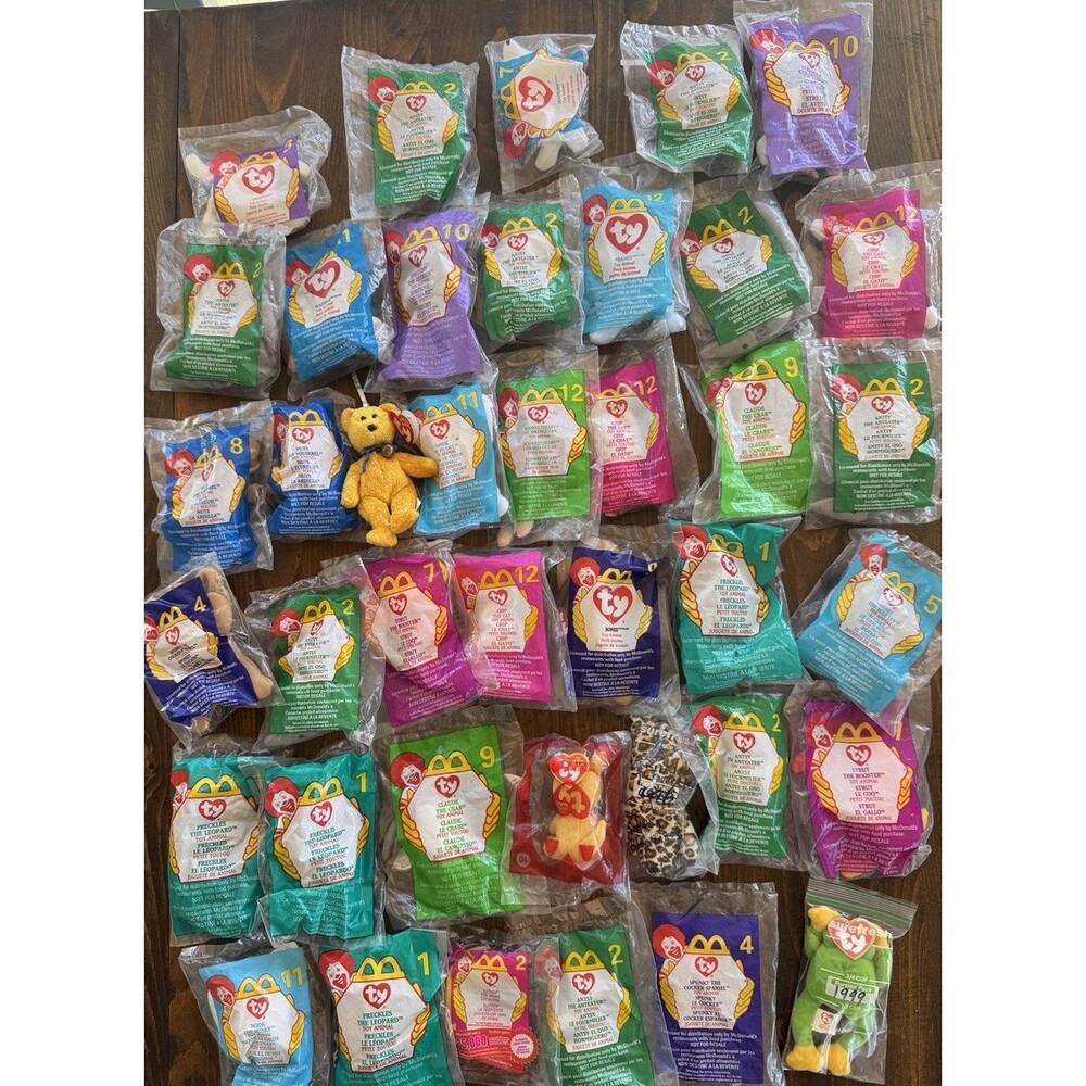 Huge Lot McDonald’s Ty Teenie Beanie Babies 1997–2000 Sealed Vintage Plush
